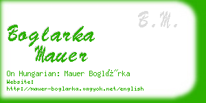 boglarka mauer business card